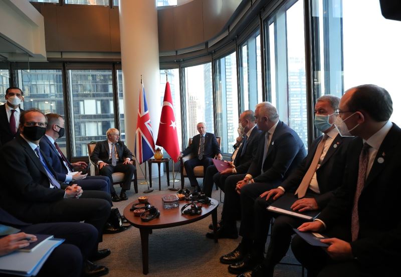 Cumhurbaşkanı Erdoğan, New York’ta yeni açılan Türkevi Binası’nda İngiltere Başbakanı Boris Johnson’ı  kabul etti
