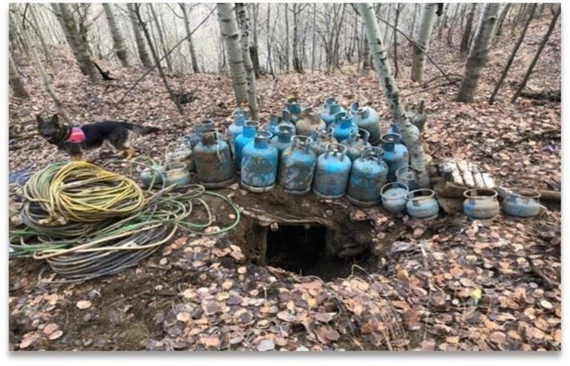 2021 yılında teröristlere ait 979 sığınak, mağara ve yer altı deposu imha edildi
