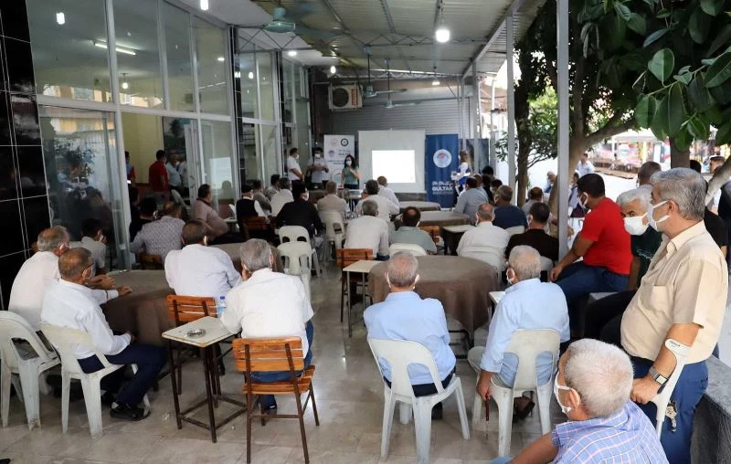 Kadına şiddetle ile ilgili kahvehanelerde bilgilendirme yapıldı