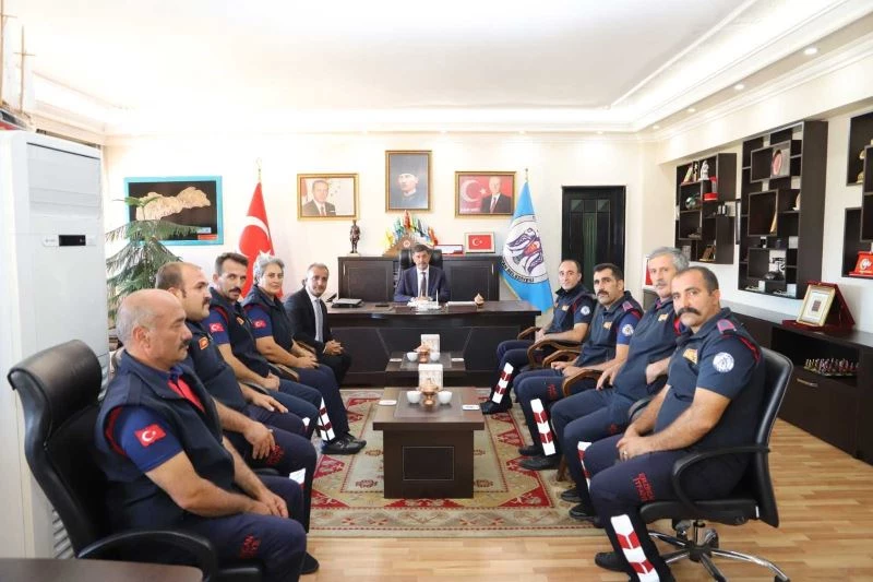 Başkan Aksun, itfaiyecileri ağırladı
