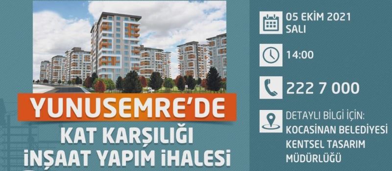 Kocasinan’da 104 dairenin ihalesi gerçekleştirilecek
