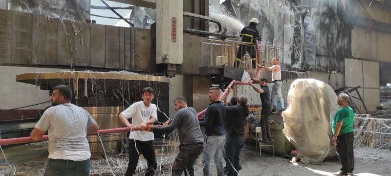 Çorum’da çelik döküm fabrikasında yangın
