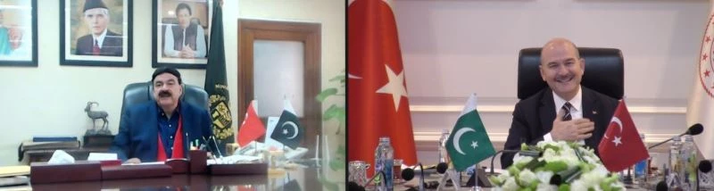 İçişleri Bakanı Soylu, Pakistanlı mevkidaşı Ahmed ile yasa dışı göçü görüştü
