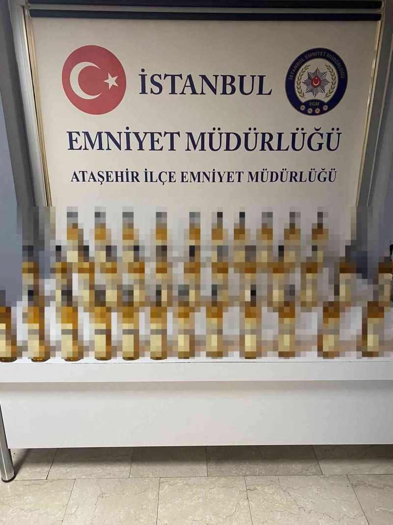Ataşehir’de kaçak içki satanlara polisten 