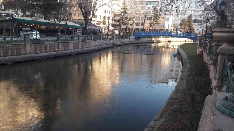Porsuk’un üzeri buz tabakasıyla kaplandı
