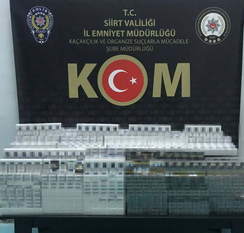 Siirt’te 4 bin 655 paket kaçak sigara ele geçirildi
