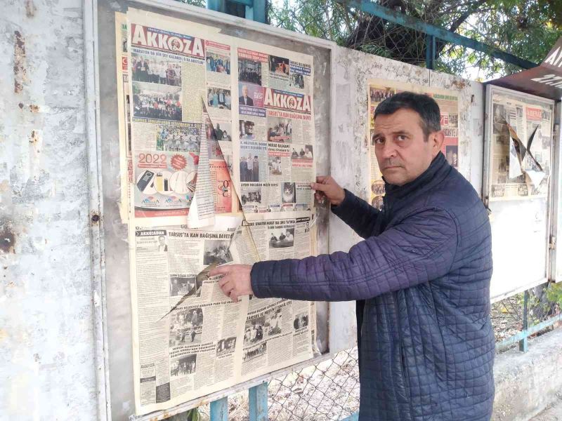 Yerel gazete panosuna çirkin saldırı
