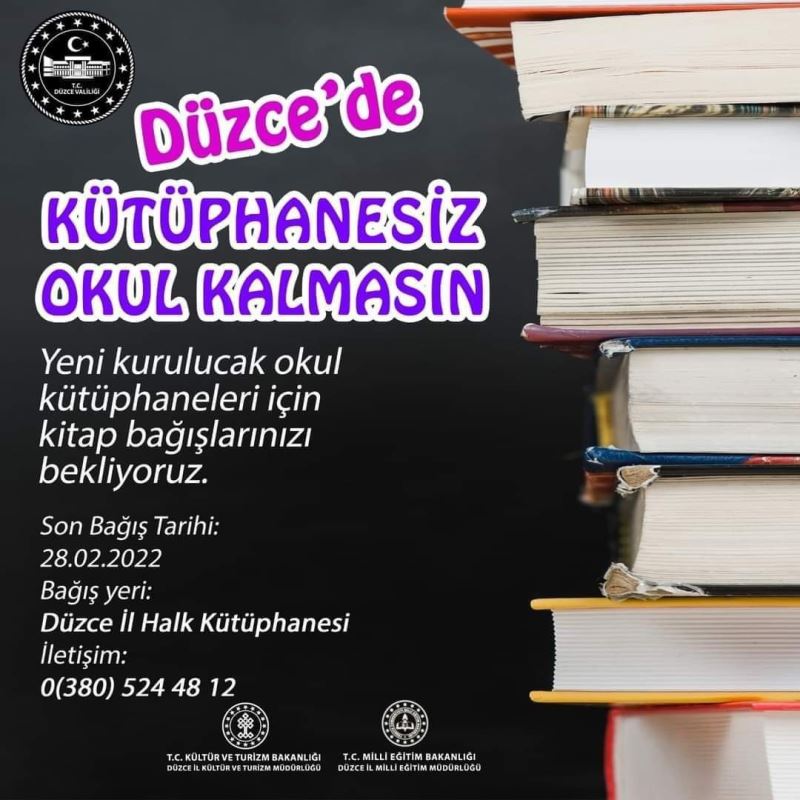 Kütüphanesiz okul kalmasın
