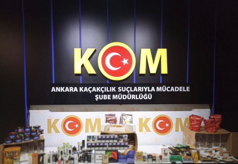 Ankara’da tütün kaçakçılarına yönelik operasyonda 2 gözaltı
