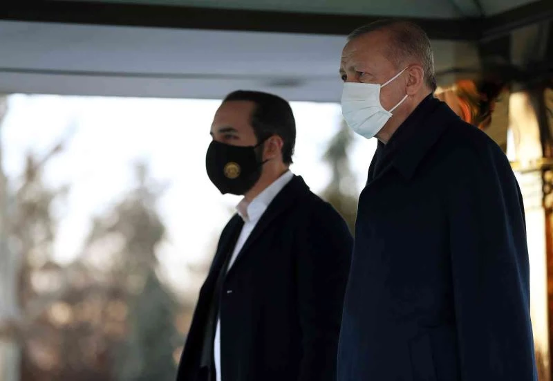 Cumhurbaşkanı Erdoğan,  El Salvador Cumhurbaşkanı Bukele’yi resmi törenle karşıladı
