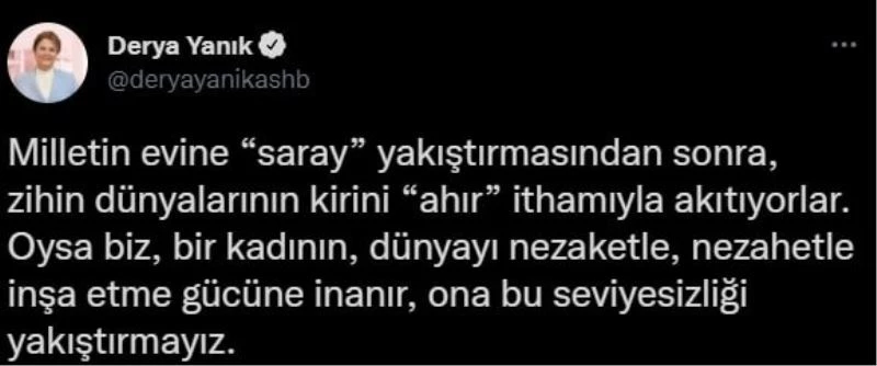 Bakan Yanık’tan gazeteci Sedef Kabaş’a tepki
