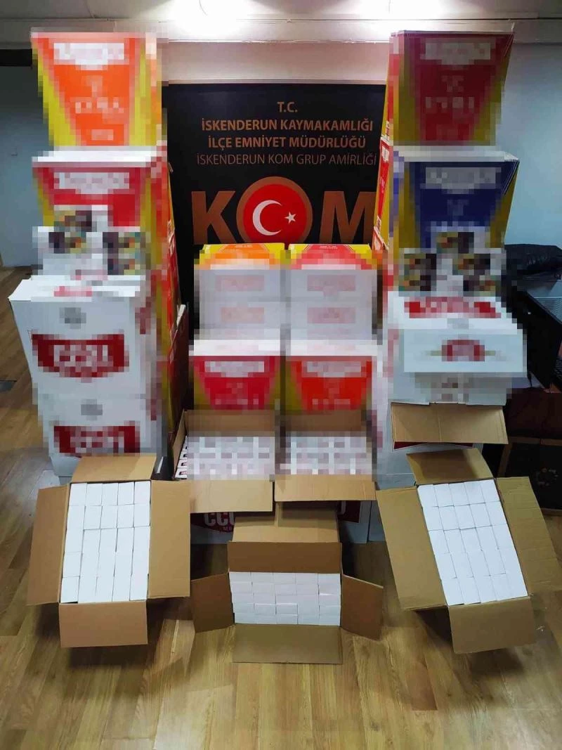 Hatay’da 390 bin kaçak makaron ele geçirildi
