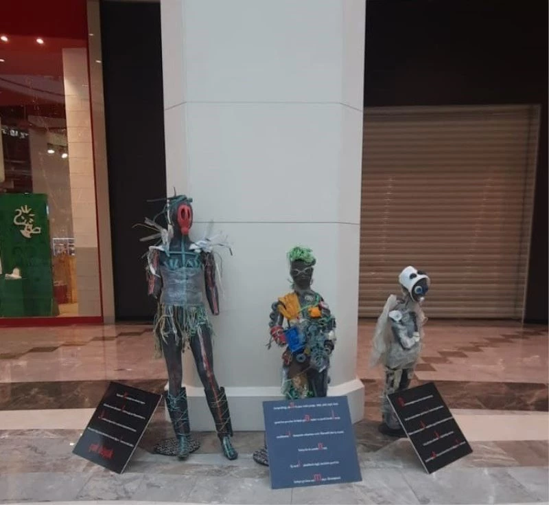 Sahilden topladıkları atıklar ilham oldu
