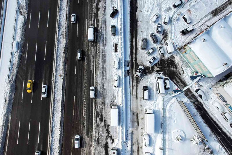 Fotoğraflarla İstanbul’da kar manzaraları
