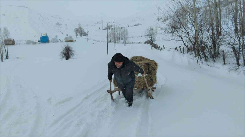 Bingöl’de besicilerin çetin kış şartlarına rağmen zorlu mesaisi sürüyor
