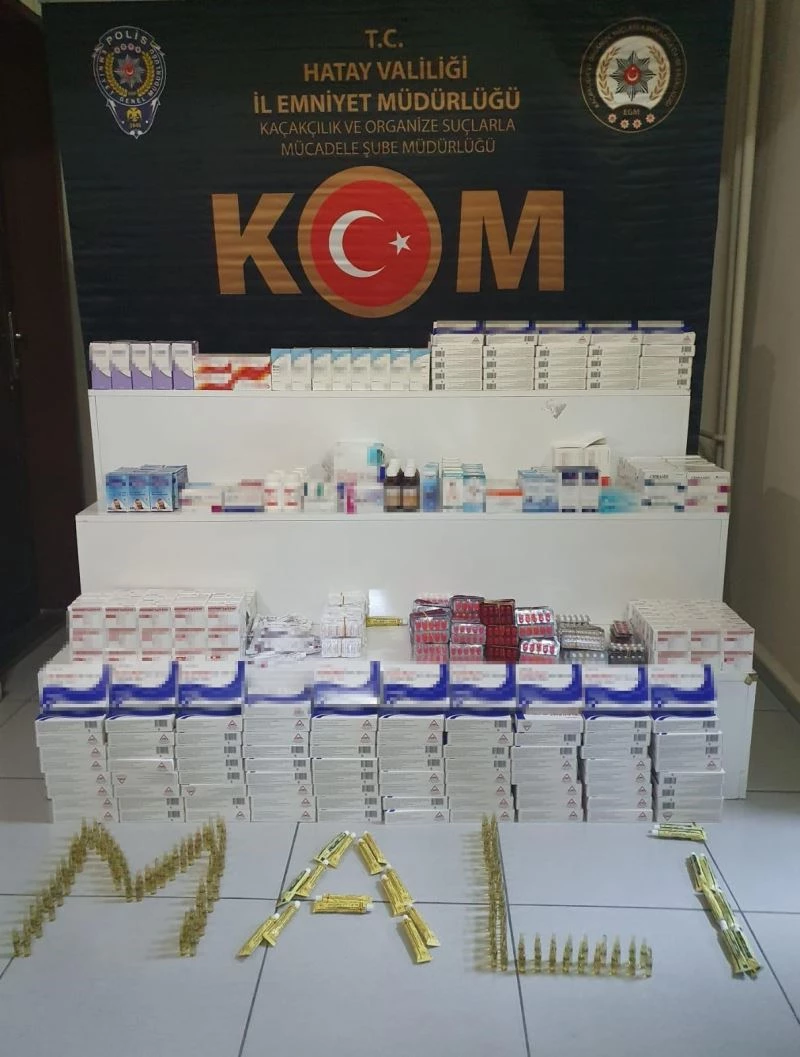 Hatay’da faturasız ilaç ele geçirildi

