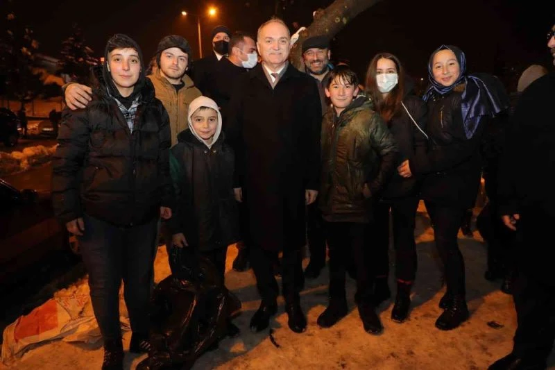 Başkan Özlü’den doğal kayak pistine ziyaret
