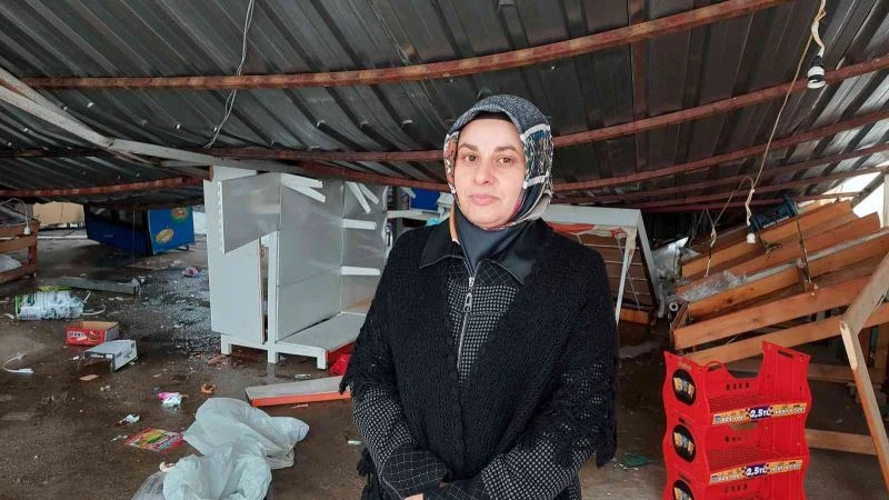 Yoğun kar genç kadın girişimcinin işletmesini harabeye çevirdi
