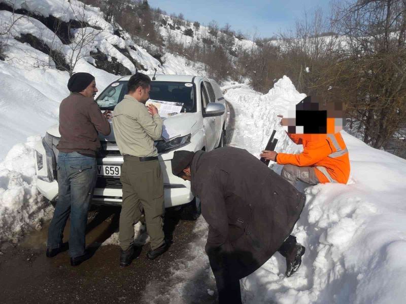 Avcılık belgesi bulunmayan üç şüpheliye tutanak tutuldu
