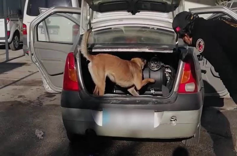 LPG tankına zulalanan esrar polise takıldı
