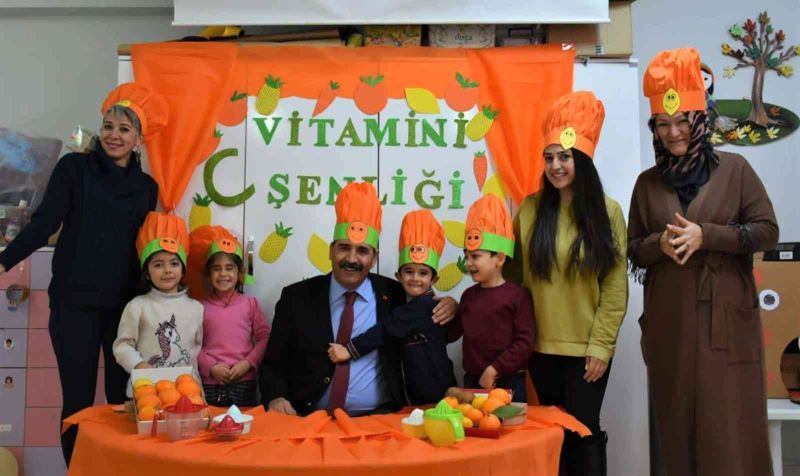 Minik öğrencilere sağlıklı yaşam için “C Vitamini Şenliği