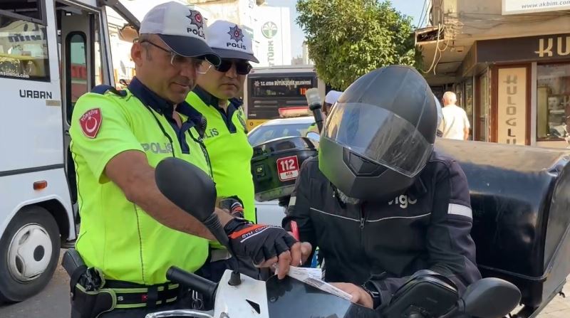 Trafiğe kapalı alanda motosiklet kullanan sürücülere cezai işlem uygulandı
