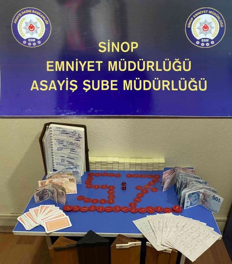 Gerze’de kıraathanede kumar baskını
