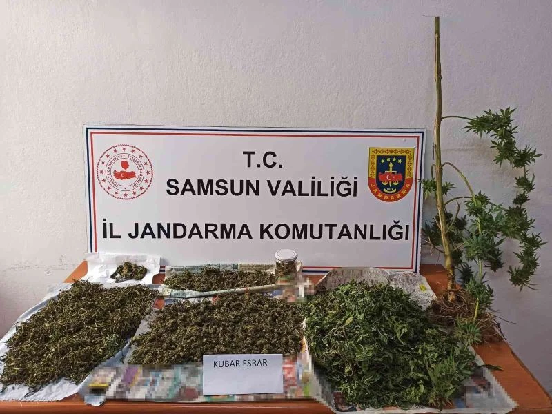 Jandarma 2 kilo 152 gram esrar ele geçirdi: 2 gözaltı
