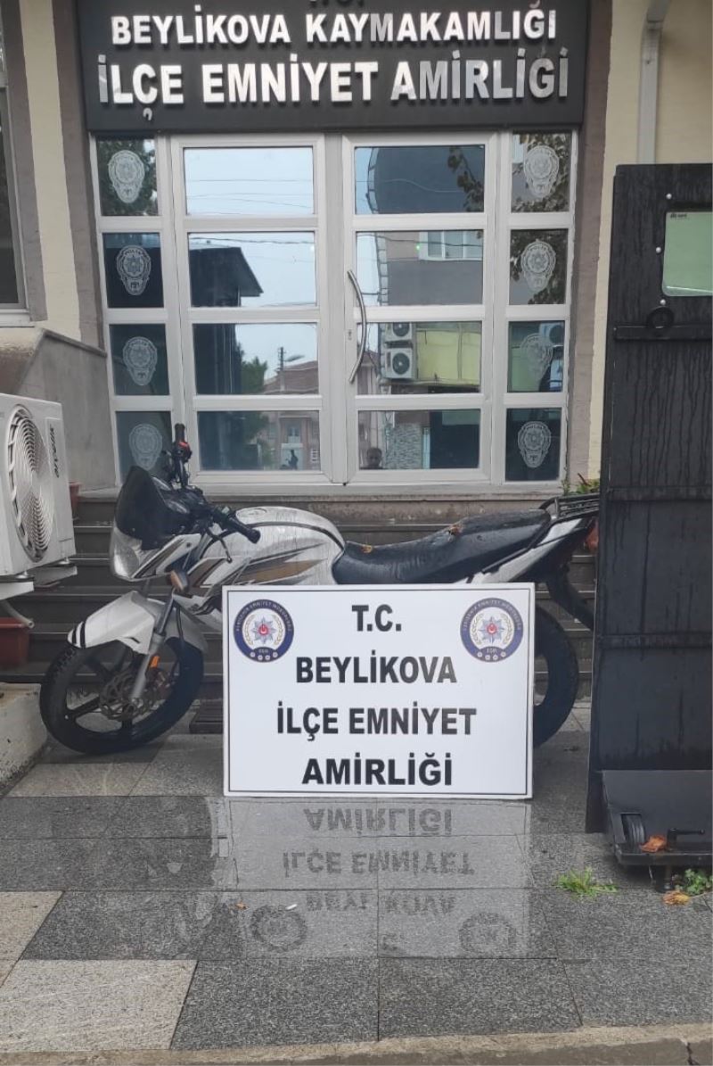Beylikova’da çalıntı motosiklet bulundu
