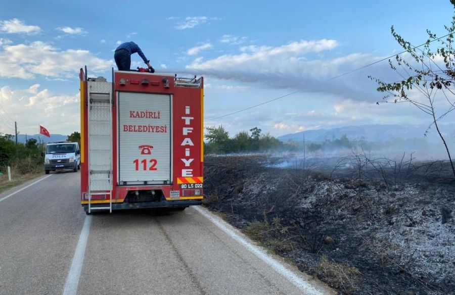 Sumbas’ta çıkan anız yangını söndürüldü