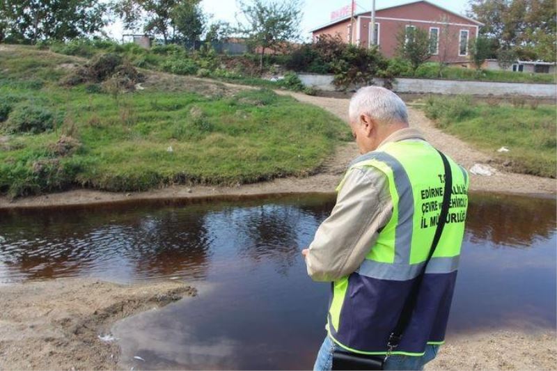 Edirne’de dereye atık su bırakan tesise 657 bin 638 lira idari para cezası
