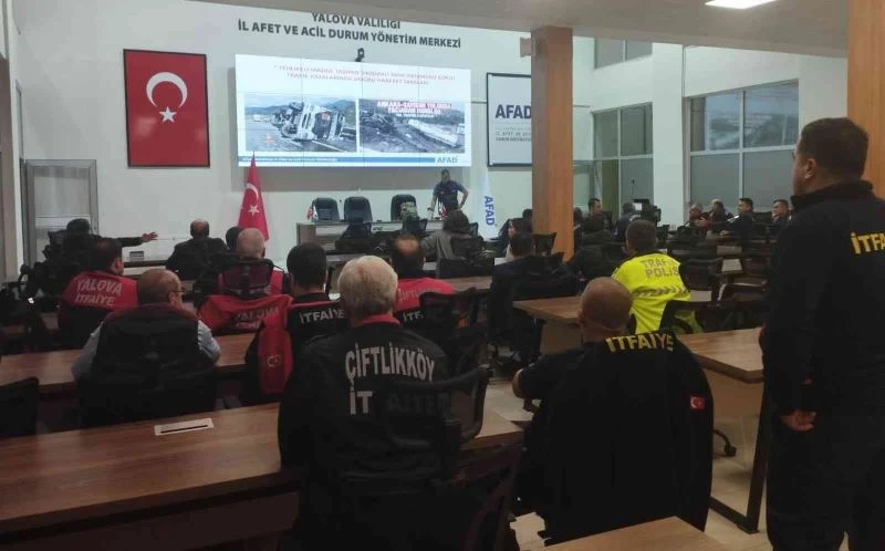 Yalova’da kazalarda olay yeri eğitimi verildi
