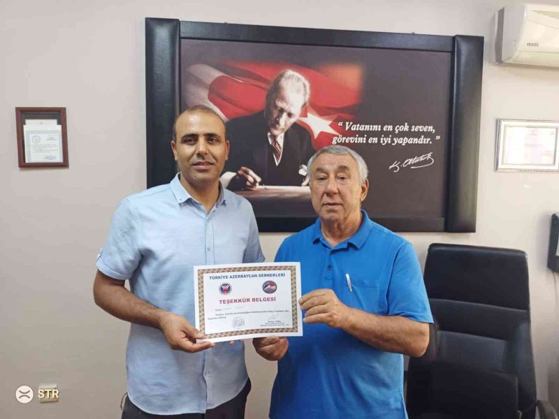 Serdar Ünsal’dan Muharrem Verberi ve Serhat Türkeli’ye teşekkür belgesi

