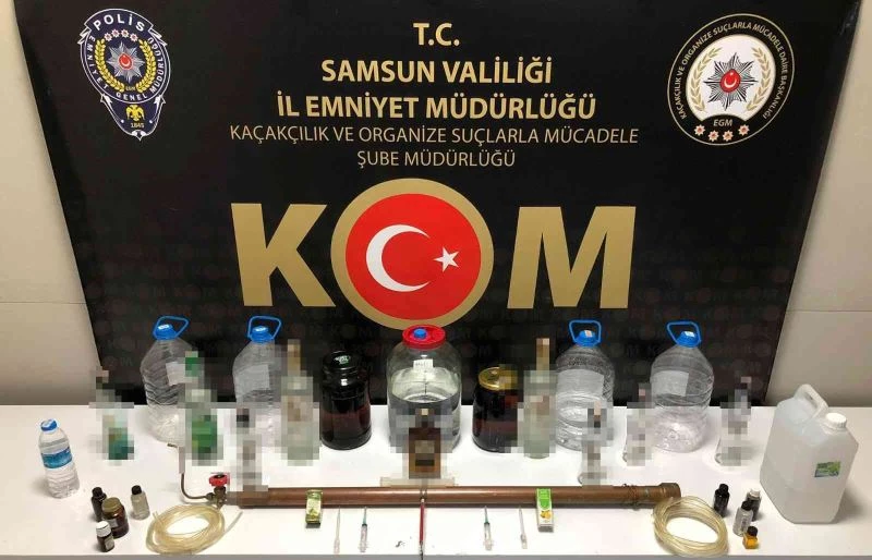 Kaçak içki imalathanesi gibi ev
