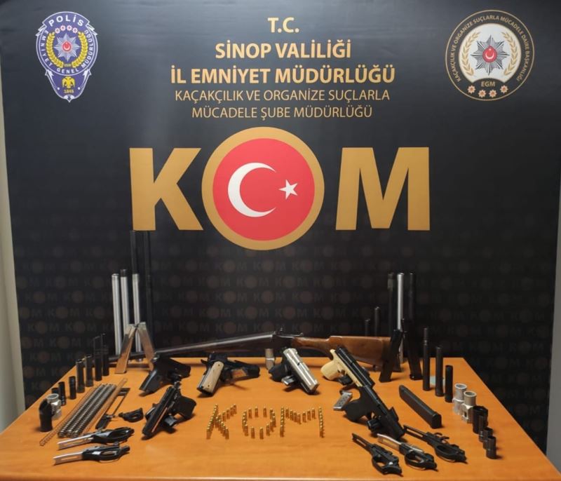 Sinop’ta kaçak silah imalathanesine baskın: 2 gözaltı
