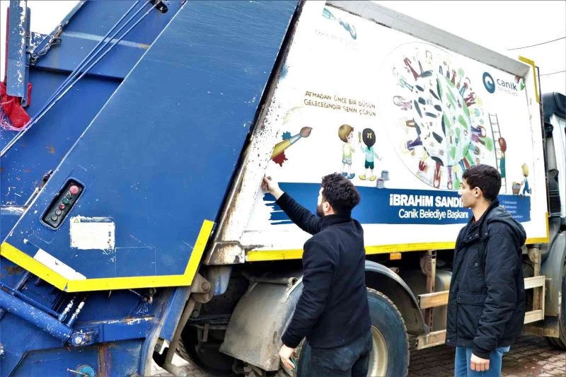 Dev çöp kamyonlarına çocuk eli değdi
