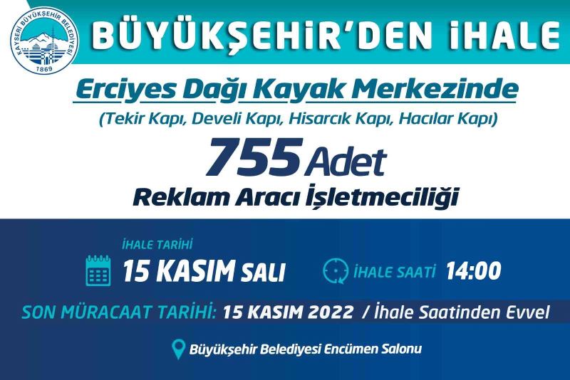 Büyükşehir’den ihale
