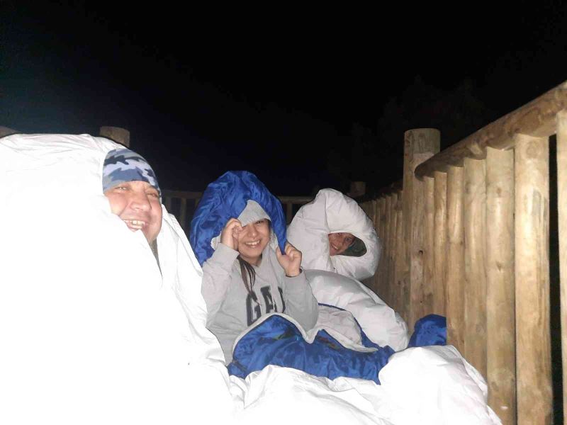 Doğa tutkunlarından ‘kış kamplarına hazırlık’ tatbikatı
