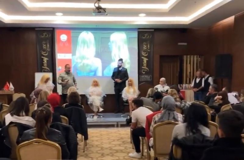 Eğitmen Osman Balcı, Isparta gülünü kadın saçına uyguladı
