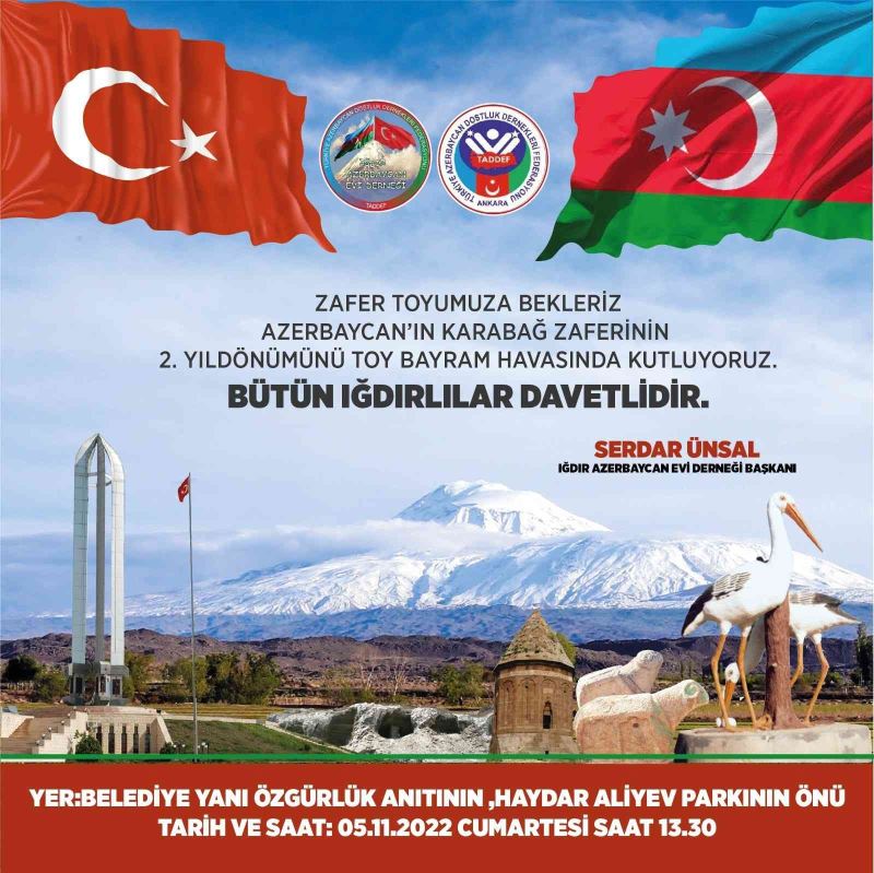 Iğdır’da Karabağ zaferinin 2. yıldönümü kutlanacak
