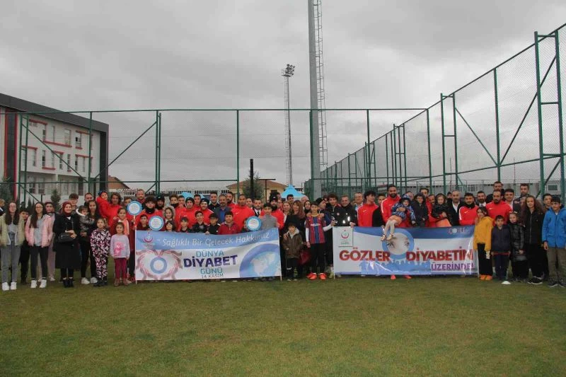 Diyabetli çocuklar ve futbolcular diyabete böyle dikkat çekti

