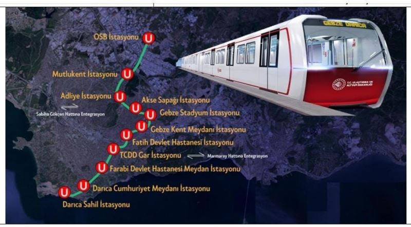 Gebze OSB-Darıca Sahil Metro Hattında tünel kazıları rekor sürede tamamlandı
