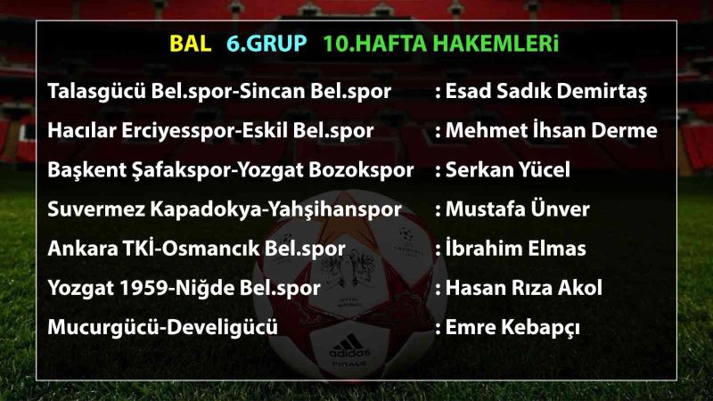 BAL’da 10. hafta hakemleri açıklandı
