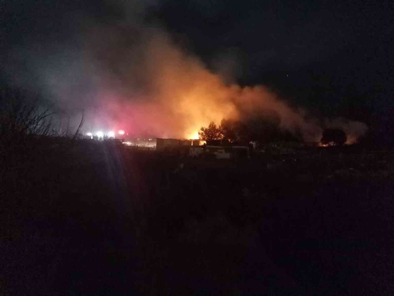 İzmir’de alevler geceyi aydınlattı: Barakalar yangında kullanılamaz hale geldi
