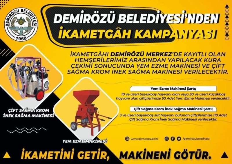 İkametgahını al makinanı götür
