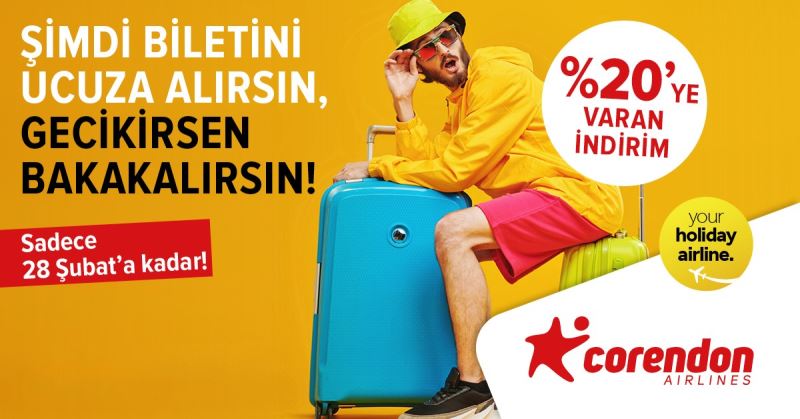 Corendon Airlines’den erken rezervasyon kampanyası
