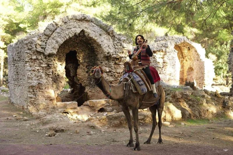 Lyrboton Kome antik kentinde klip çekildi
