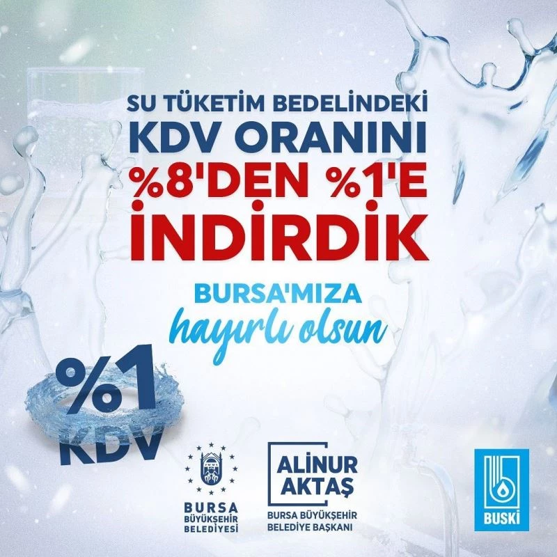 KDV indirimiyle su faturaları daha da düşecek

