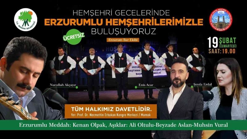 Erzurumlular Mamak’ta buluşacak
