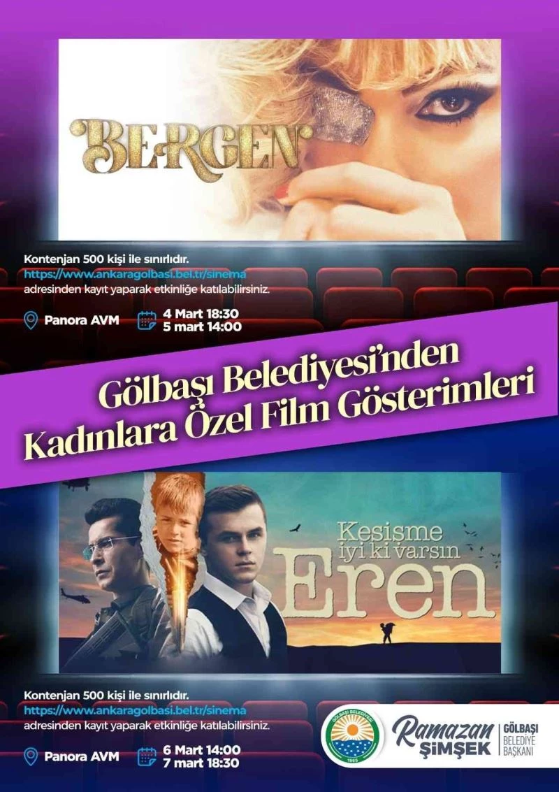 Gölbaşılı kadınlara özel Bergen ve Eren filmi gösterimi
